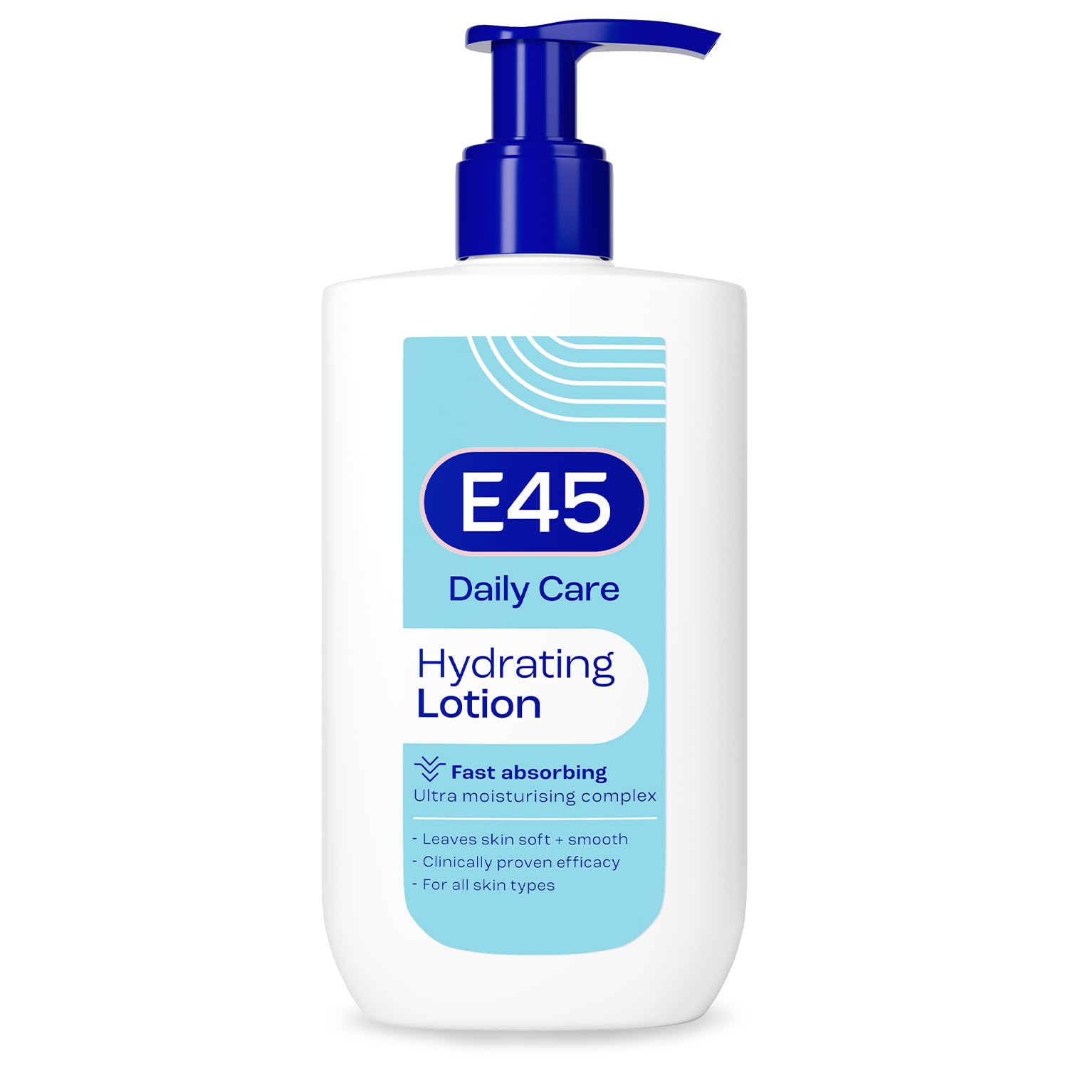 E45 Daily Lotion 400ml - Hydrating, Non-Greasy, Perfume-Free Moisturiser for Face, Hand & Body - All Skin Types - Damaged Box