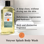 Floid Vetyver Splash Body Wash (500ml), Men's Body Wash Cleanses, Moisturises, and Purifies Skin without Drying it Out, Nourishing Skin Care with an Unmistakable Scent