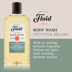 Floid Vetyver Splash Body Wash (500ml), Men's Body Wash Cleanses, Moisturises, and Purifies Skin without Drying it Out, Nourishing Skin Care with an Unmistakable Scent