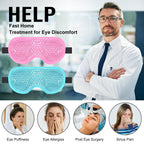 BeeVines Cooling Gel Eye Mask, 2 Pack Gel Cold Pack for Puffy Eyes, Eye Mask for Dark Circles, Dry Eyes, Cold & Warm Sleep Compress for Post Surgery, Puffiness, Allergies (01 Blue & Pink) - Damaged Box