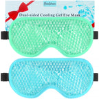 BeeVines Cooling Gel Eye Mask, 2 Pack Gel Cold Pack for Puffy Eyes, Eye Mask for Dark Circles, Dry Eyes, Cold & Warm Sleep Compress for Post Surgery, Puffiness, Allergies (01 Blue & Pink) - Damaged Box