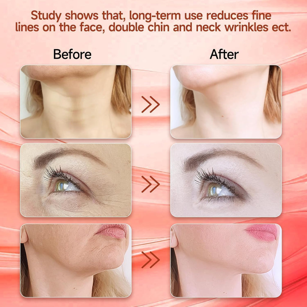 7-in-1 Face Massager with Heat & LED - Facial Sculpting Tool for Neck & Jawline - Skin Tightening & Anti-Wrinkle Device - Damaged Box