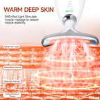 7-in-1 Face Massager with Heat & LED - Facial Sculpting Tool for Neck & Jawline - Skin Tightening & Anti-Wrinkle Device - Damaged Box