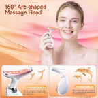 7-in-1 Face Massager with Heat & LED - Facial Sculpting Tool for Neck & Jawline - Skin Tightening & Anti-Wrinkle Device - Damaged Box