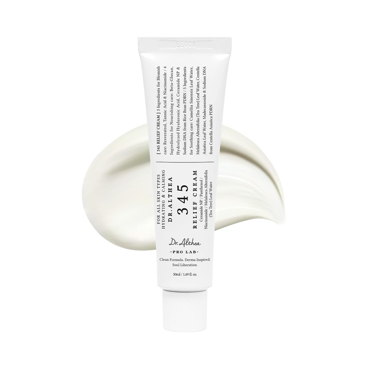 Dr.Althea 345 Relief Cream | PDRN & Hyaluronic Acid for Hydration, Blemish Care | Post-Acne Face Moisturizer with Centella & Niacinamide | Korean Vegan Skincare, 15ml - Damaged Box