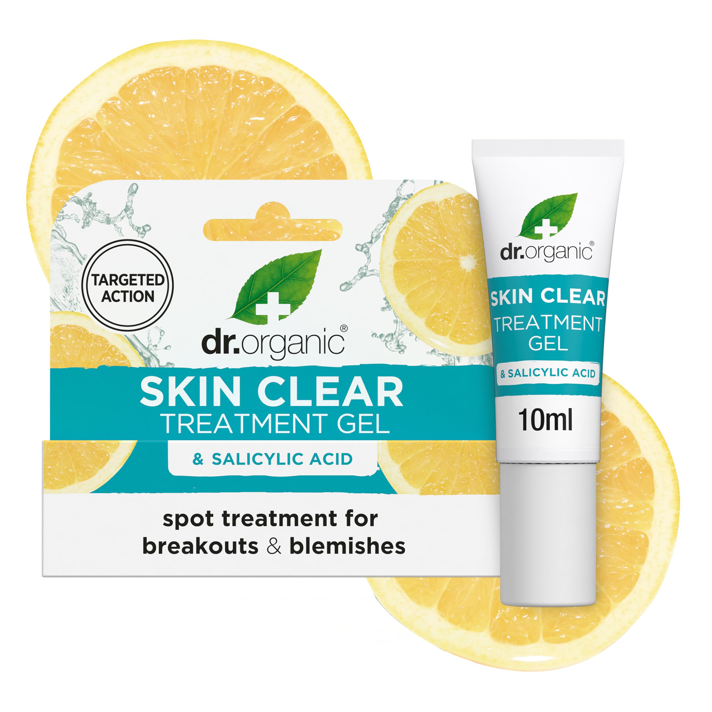 Dr Organic Skin Clear 5-in-1 Treatment Gel - Salicylic Acid, Oily Skin, Vegan, 10ml
