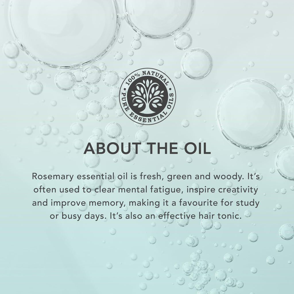Tisserand Organic Rosemary Essential Oil 20ml - 100% Pure for Aromatherapy, Hair & Focus