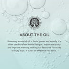 Tisserand Organic Rosemary Essential Oil 20ml - 100% Pure for Aromatherapy, Hair & Focus
