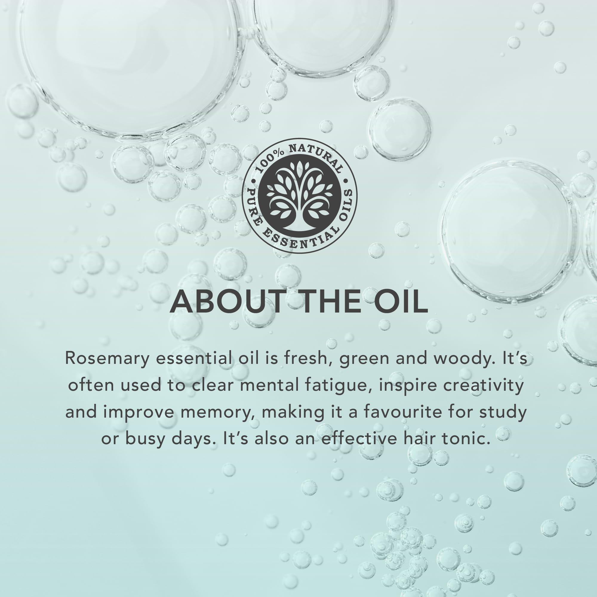 Tisserand Organic Rosemary Essential Oil 20ml - 100% Pure for Aromatherapy, Hair & Focus