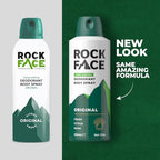 Rock Face Men's Body Spray - Original Fragrance Body Spray Deodorant for Men, 200ml, Fresh Citrus Scent, Long Lasting, Multipack of 6