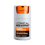 L'Or'eal Men Expert Hydra Energetic Anti-Fatigue Moisturiser: 24hr Hydration for Men's Skin. Combats Dryness and Dark Circles. Fast-absorbing, Enriched with Vitamin C. 50ml