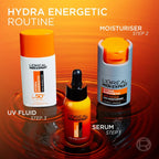 L'Or'eal Men Expert Hydra Energetic Anti-Fatigue Moisturiser: 24hr Hydration for Men's Skin. Combats Dryness and Dark Circles. Fast-absorbing, Enriched with Vitamin C. 50ml
