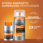 L'Or'eal Men Expert Hydra Energetic Anti-Fatigue Moisturiser: 24hr Hydration for Men's Skin. Combats Dryness and Dark Circles. Fast-absorbing, Enriched with Vitamin C. 50ml