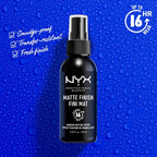 NYX Professional Makeup Setting Spray for Face, Matte Setting Spray, Up to 16 Hour Makeup Wear, Long Lasting Shine Free Finish, Lightweight, Regular 60ml