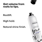 L'Oréal Professionnel Tecni.ART Volumizer Spray - Root Lift Hair Volume Spray - Extra Hold, Sulphate-Free, 250ml - Damaged Box