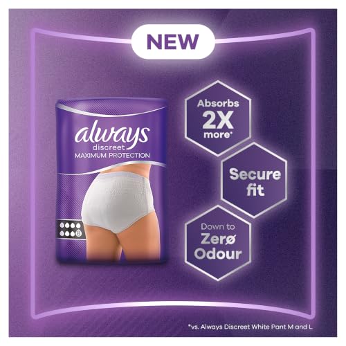 Always Discreet Maximum Protection Incontinence Pads L - 32 Pack for Women