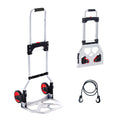 VEVOR Folding Hand Truck — 176 lbs Load Capacity, Portable Aluminium Cart Dolly with Telescoping Handle, Rubber Wheels - Like New