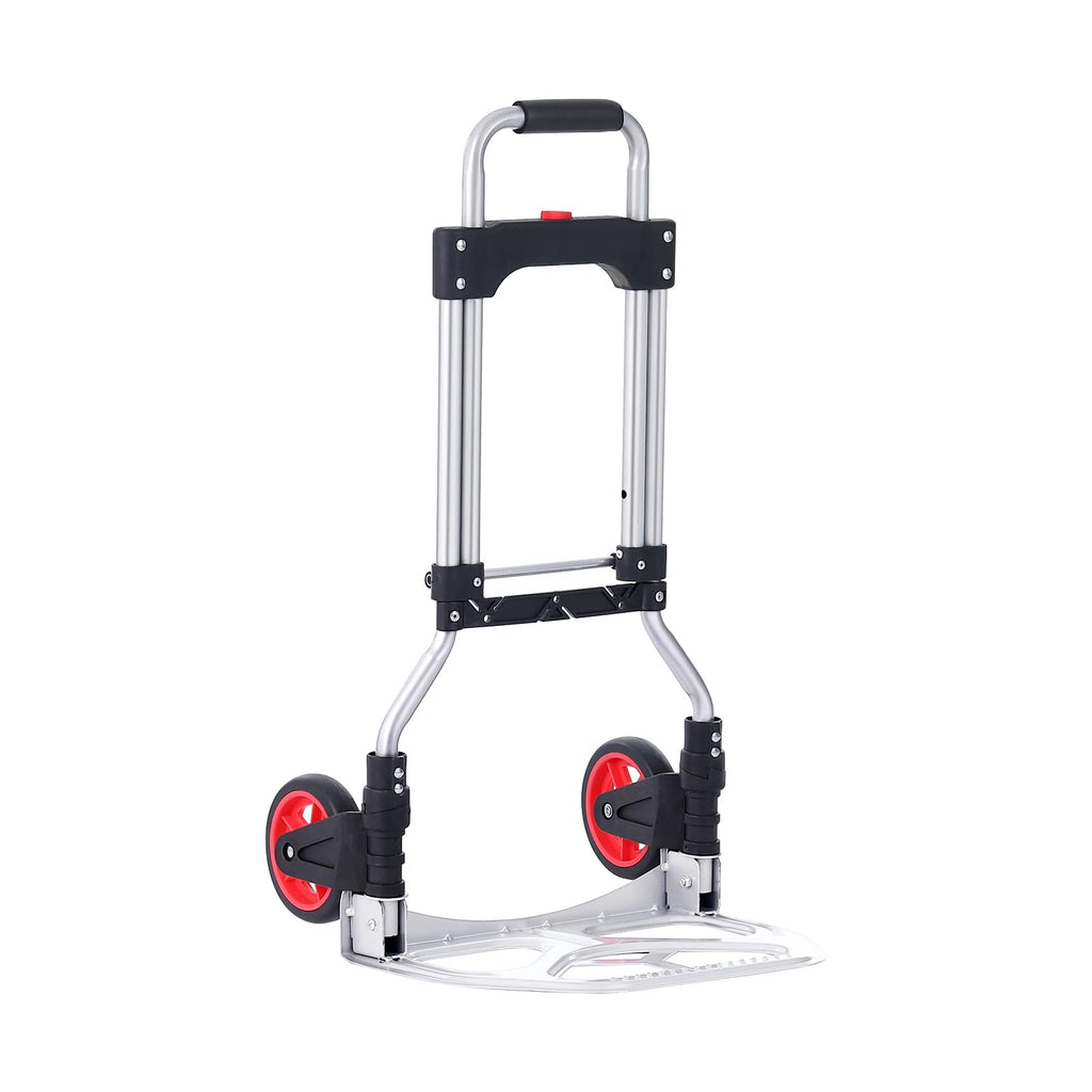 VEVOR Folding Hand Truck — 176 lbs Load Capacity, Portable Aluminium Cart Dolly with Telescoping Handle, Rubber Wheels - Like New