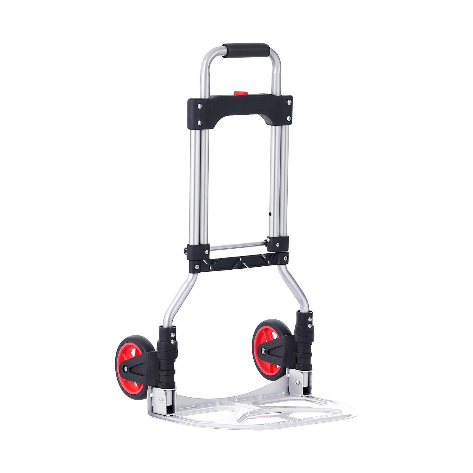 VEVOR Folding Hand Truck — 176 lbs Load Capacity, Portable Aluminium Cart Dolly with Telescoping Handle, Rubber Wheels - Like New