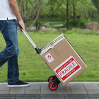 VEVOR Folding Hand Truck — 176 lbs Load Capacity, Portable Aluminium Cart Dolly with Telescoping Handle, Rubber Wheels - Like New