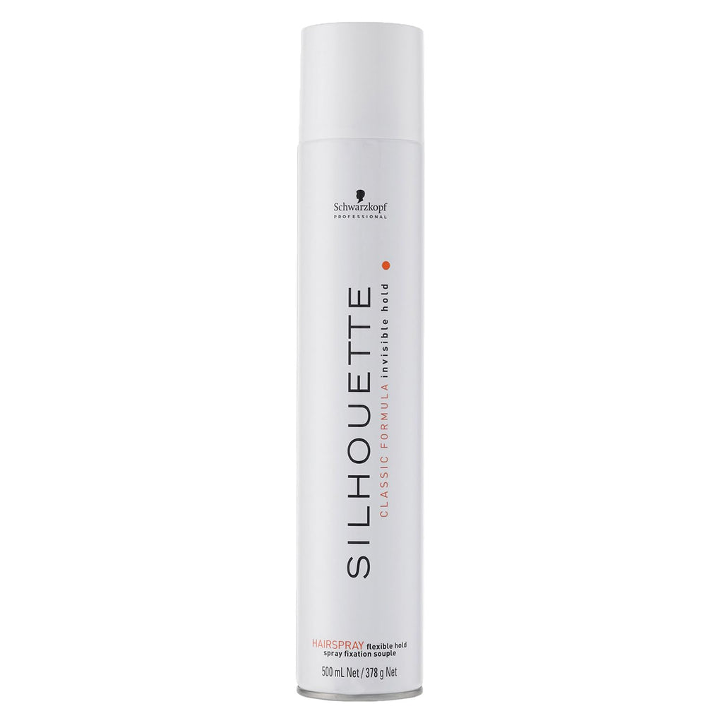 Schwarzkopf Professional Silhouette Flexible Hold Hairspray For Hair Styling Invisible Long Lasting Hold Elastic Volume Quick Drying Super Shine Hairspray For Women Men 500 ml - Damaged Box