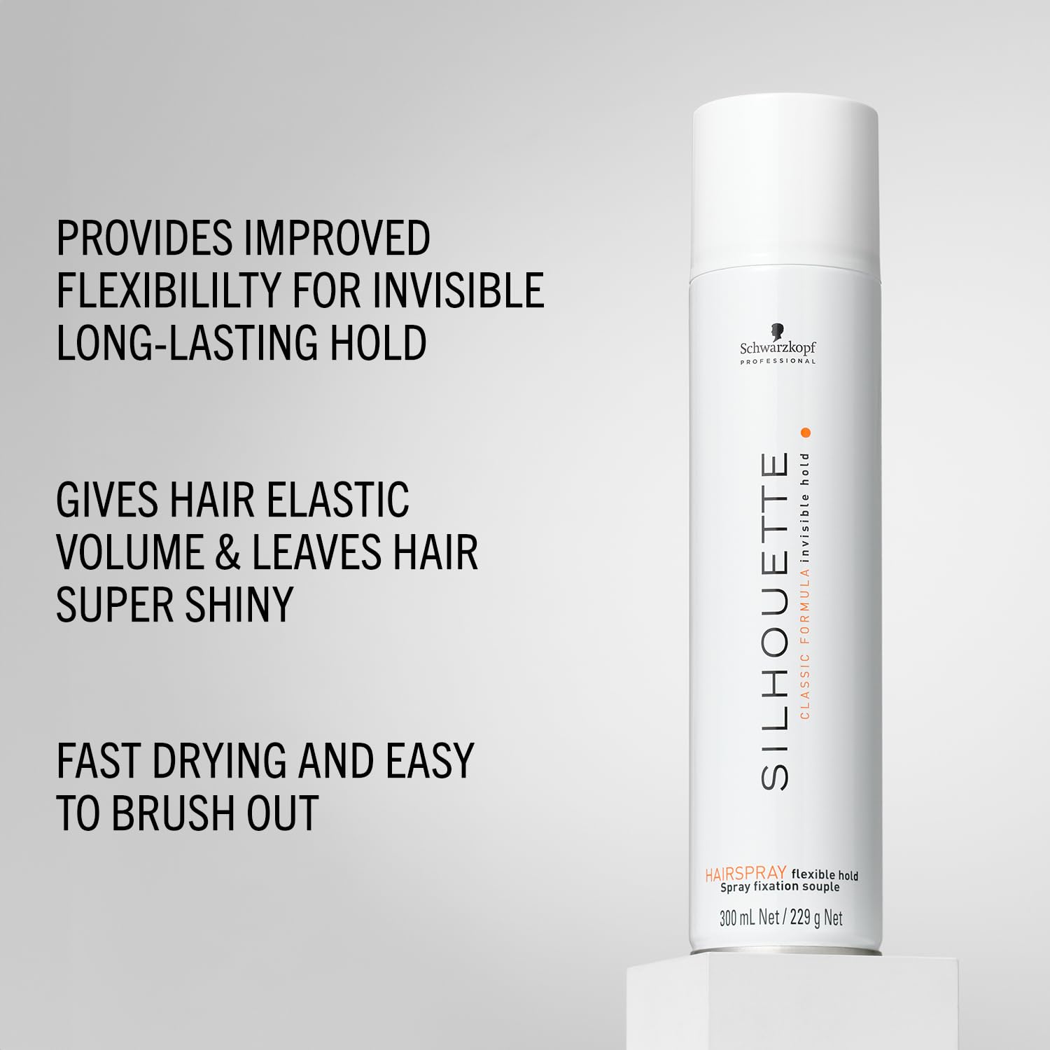 Schwarzkopf Professional Silhouette Flexible Hold Hairspray For Hair Styling Invisible Long Lasting Hold Elastic Volume Quick Drying Super Shine Hairspray For Women Men 500 ml - Damaged Box