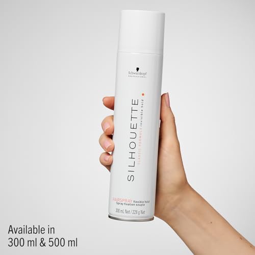 Schwarzkopf Professional Silhouette Flexible Hold Hairspray For Hair Styling Invisible Long Lasting Hold Elastic Volume Quick Drying Super Shine Hairspray For Women Men 500 ml - Damaged Box