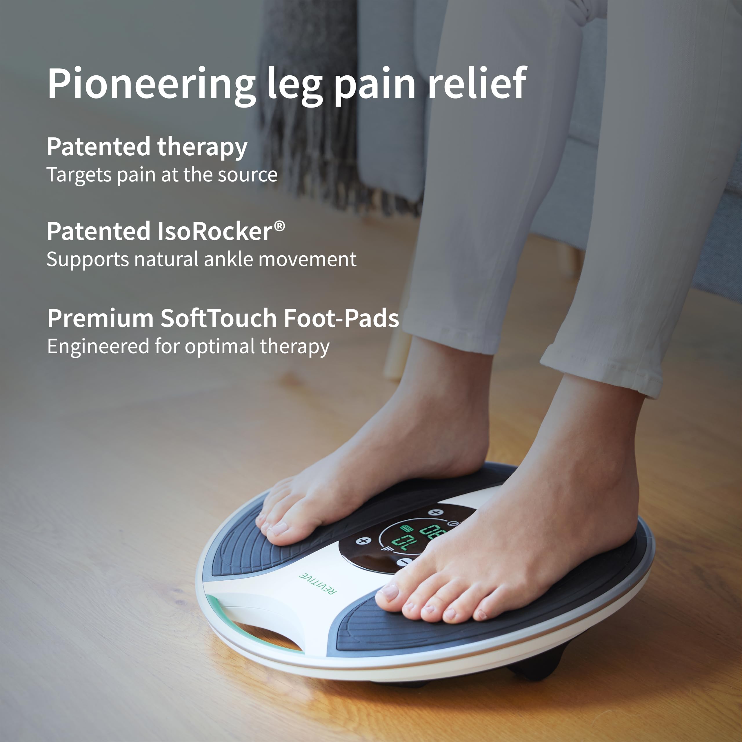 Revitive Medic Knee Circulation Booster - Drug-Free Knee Pain Relief, Supports Stability, Strength & Movement - Damaged Box