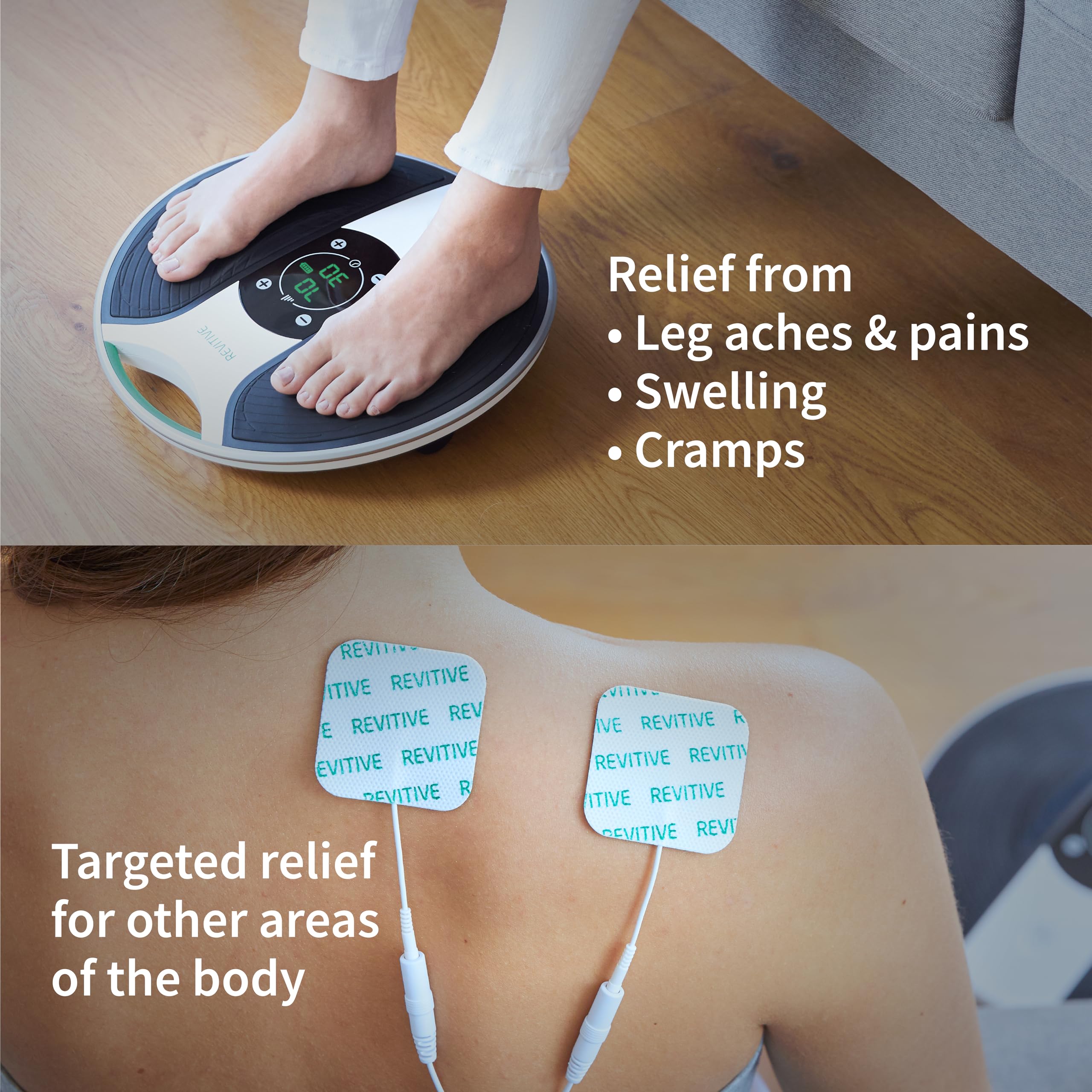 Revitive Medic Knee Circulation Booster - Drug-Free Knee Pain Relief, Supports Stability, Strength & Movement - Damaged Box