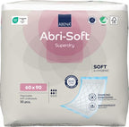 ABENA Abri-Soft Superdry Disposable Incontinence Bed Pads 60x90 cm - Pack of 30 Eco-Labelled Underpads for Leak Protection - Damaged Box