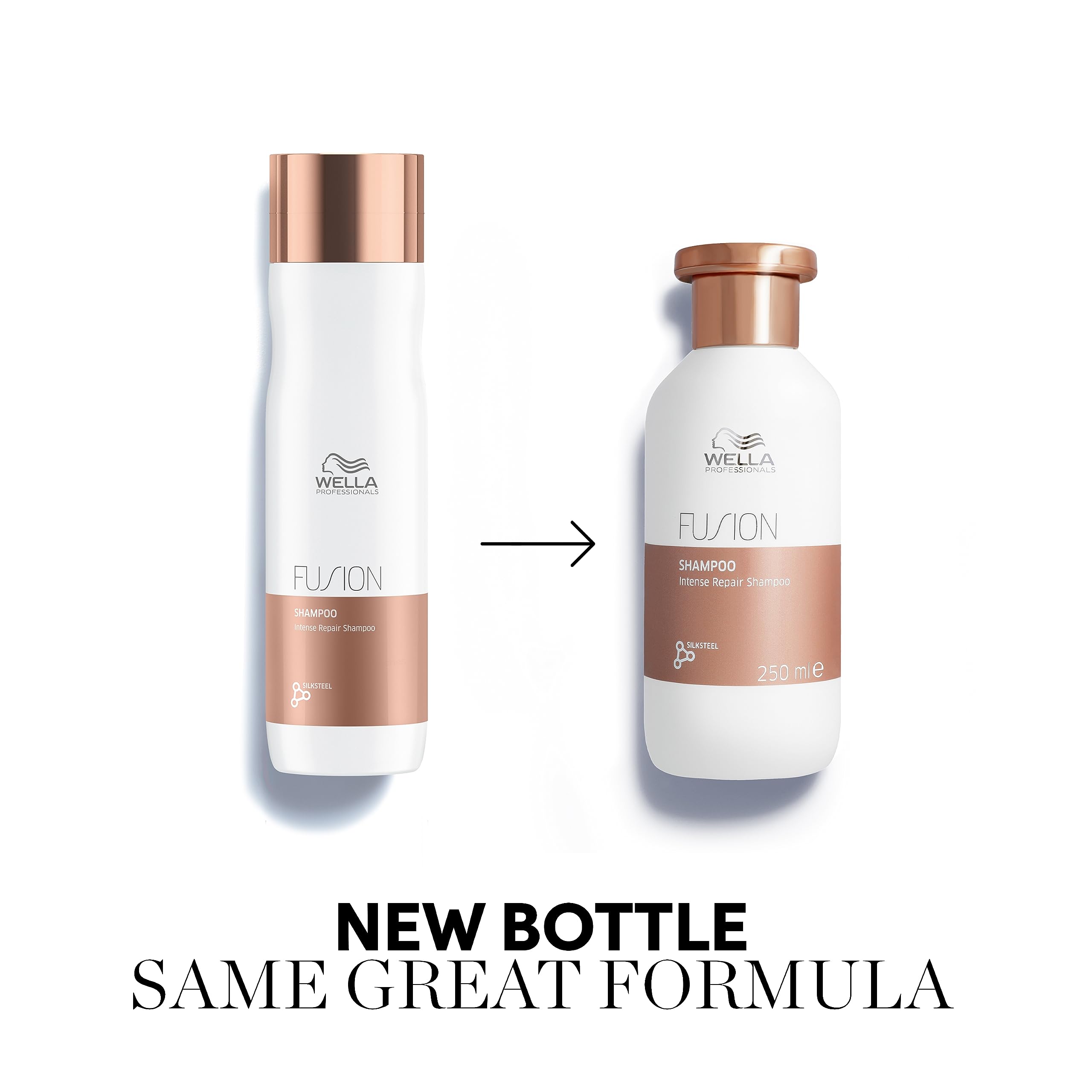 Wella Professionals Fusion Intense Repair Shampoo - Intense Repair Detangling Shampoo for Dry and Damaged Hair - Smoothening, Boost Shine and Protect Hair Against Breakage 250ml