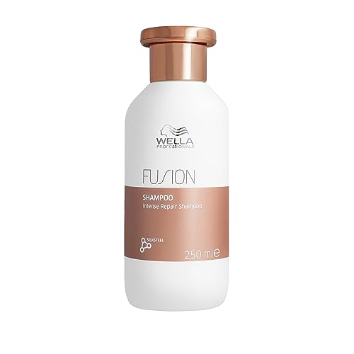 Wella Professionals Fusion Intense Repair Shampoo - Intense Repair Detangling Shampoo for Dry and Damaged Hair - Smoothening, Boost Shine and Protect Hair Against Breakage 250ml