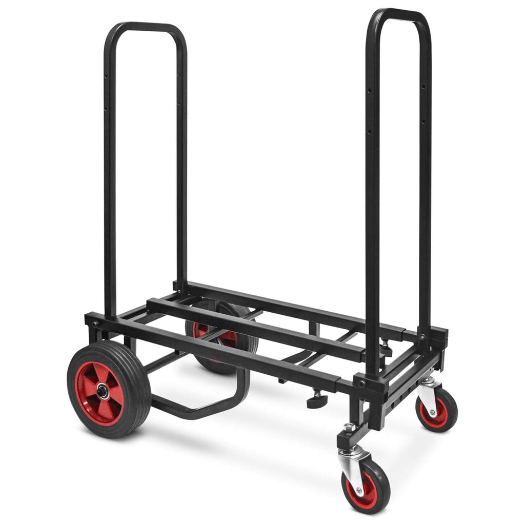 Pyle Folding Utility Cart - Heavy-Duty Adjustable Trolley with Wheels - Extends 60-102cm - Lightweight Multi-Purpose Equipment Cart - Damaged Box