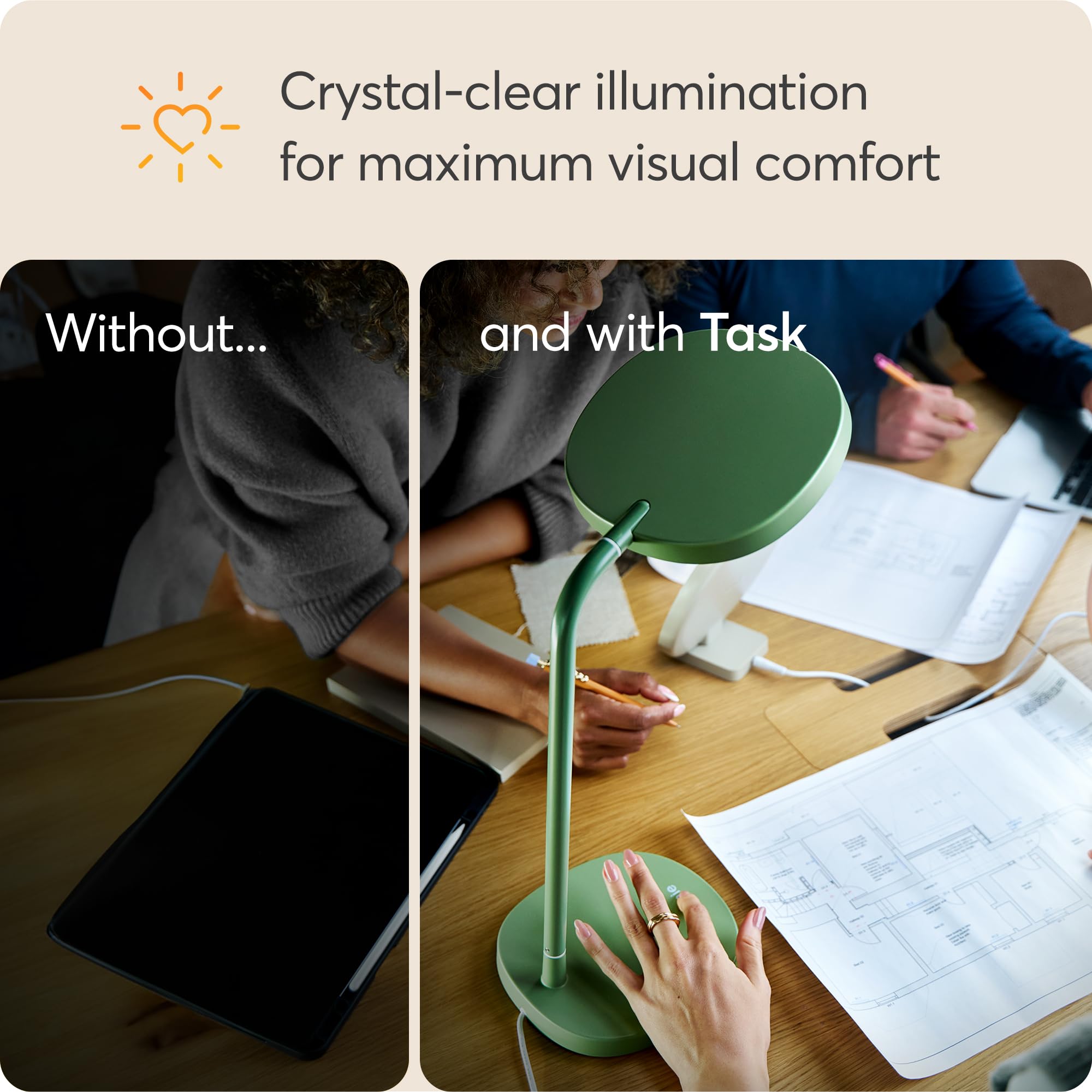 Lumie Task LED Desk Lamp - Bright Light Therapy for SAD - Sage Green - Very Good
