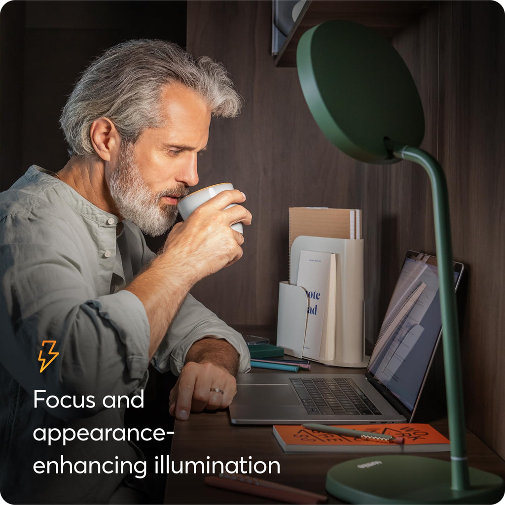 Lumie Task LED Desk Lamp - Bright Light Therapy for SAD - Sage Green - Very Good