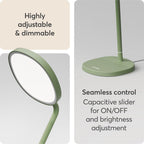 Lumie Task LED Desk Lamp - Bright Light Therapy for SAD - Sage Green - Very Good