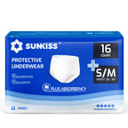 SUNKISS TrustPlus Incontinence Pants, Adult Pull Ups, Disposable Protective Underwear, S/M, 64 Count