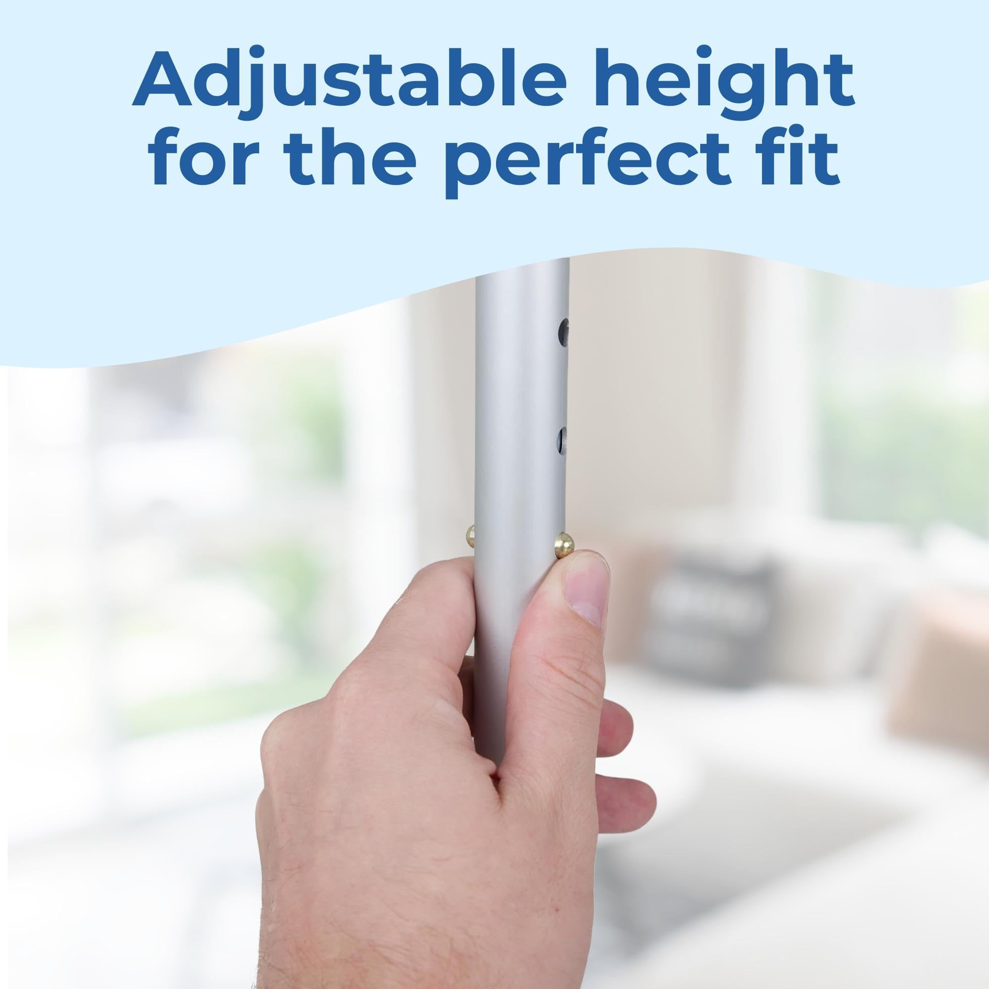 Days Adjustable Tripod Walking Stick - Lightweight Chrome Mobility Aid for Elderly & Disabled - Small Base - Very Good