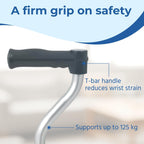 Days Adjustable Tripod Walking Stick - Lightweight Chrome Mobility Aid for Elderly & Disabled - Small Base - Very Good