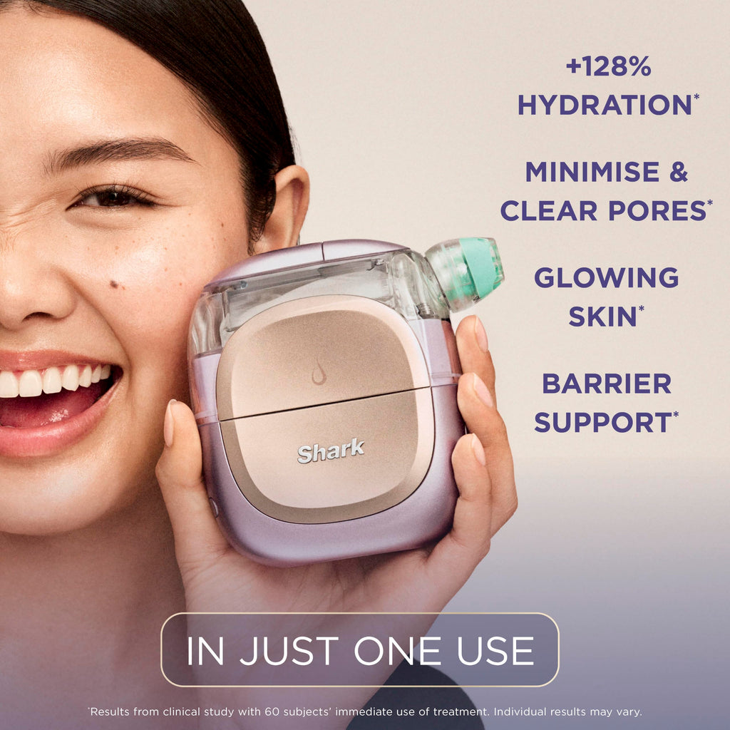 Shark FacialPro Glow FH320UKPL — At-Home Facial Steamer, Pore Extraction, Hydration, Dual Temp Sculpting - Like New