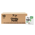 The Cheeky Panda Bamboo Kitchen Roll - 10 Rolls, 1000 Sheets, Strong Absorbent Plastic-Free Paper Towels - Damaged Box