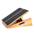 Professional Wooden Slant Board - Adjustable Incline Calf Stretcher - Portable Side-Handle Design