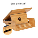 Professional Wooden Slant Board - Adjustable Incline Calf Stretcher - Portable Side-Handle Design