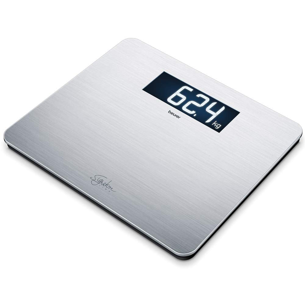 Beurer GS405 Signature Line Glass Bathroom Scale - XXL Digital Display, 200kg Capacity, Stainless Steel - Very Good