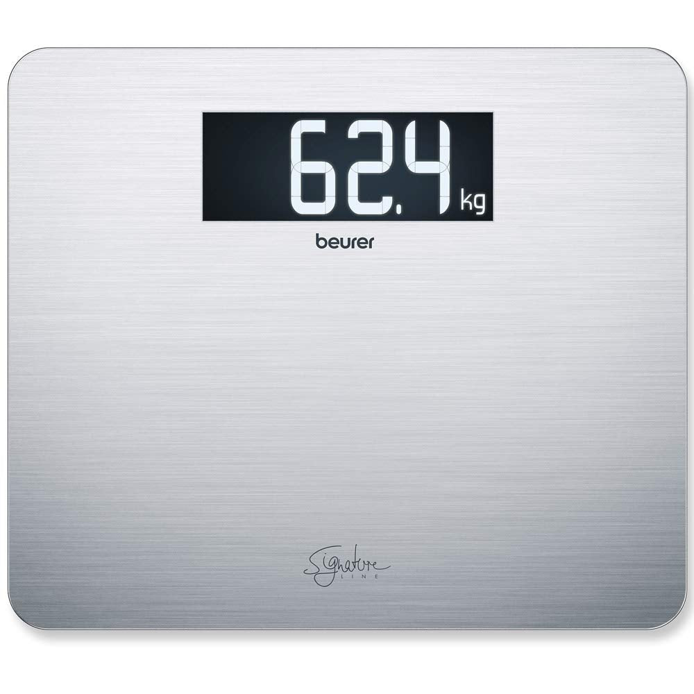 Beurer GS405 Signature Line Glass Bathroom Scale - XXL Digital Display, 200kg Capacity, Stainless Steel - Very Good