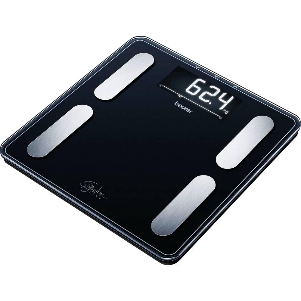 Beurer GS405 Signature Line Glass Bathroom Scale - XXL Digital Display, 200kg Capacity, Stainless Steel - Very Good