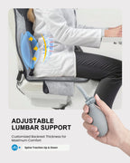 COMFIER Back Massager with Heat for Pain Relief - Massage Chair Pad, Lumbar Support, 10 Vibration Motors, 5 Modes, Seat Cushion