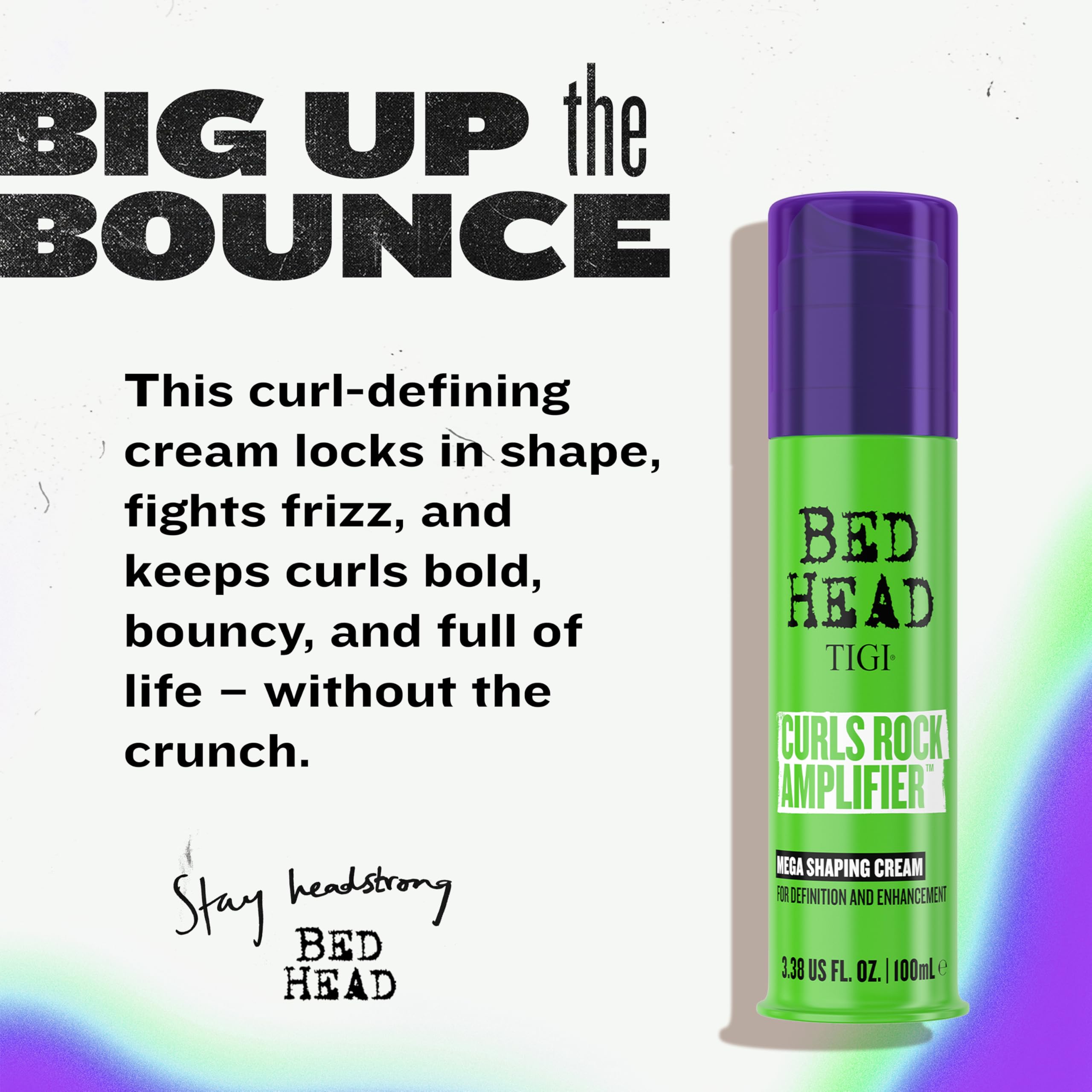 TIGI Bed Head Curls Rock Amplifier Mega Shaping Cream For Unisex 3.8 oz Cream - Damaged Box