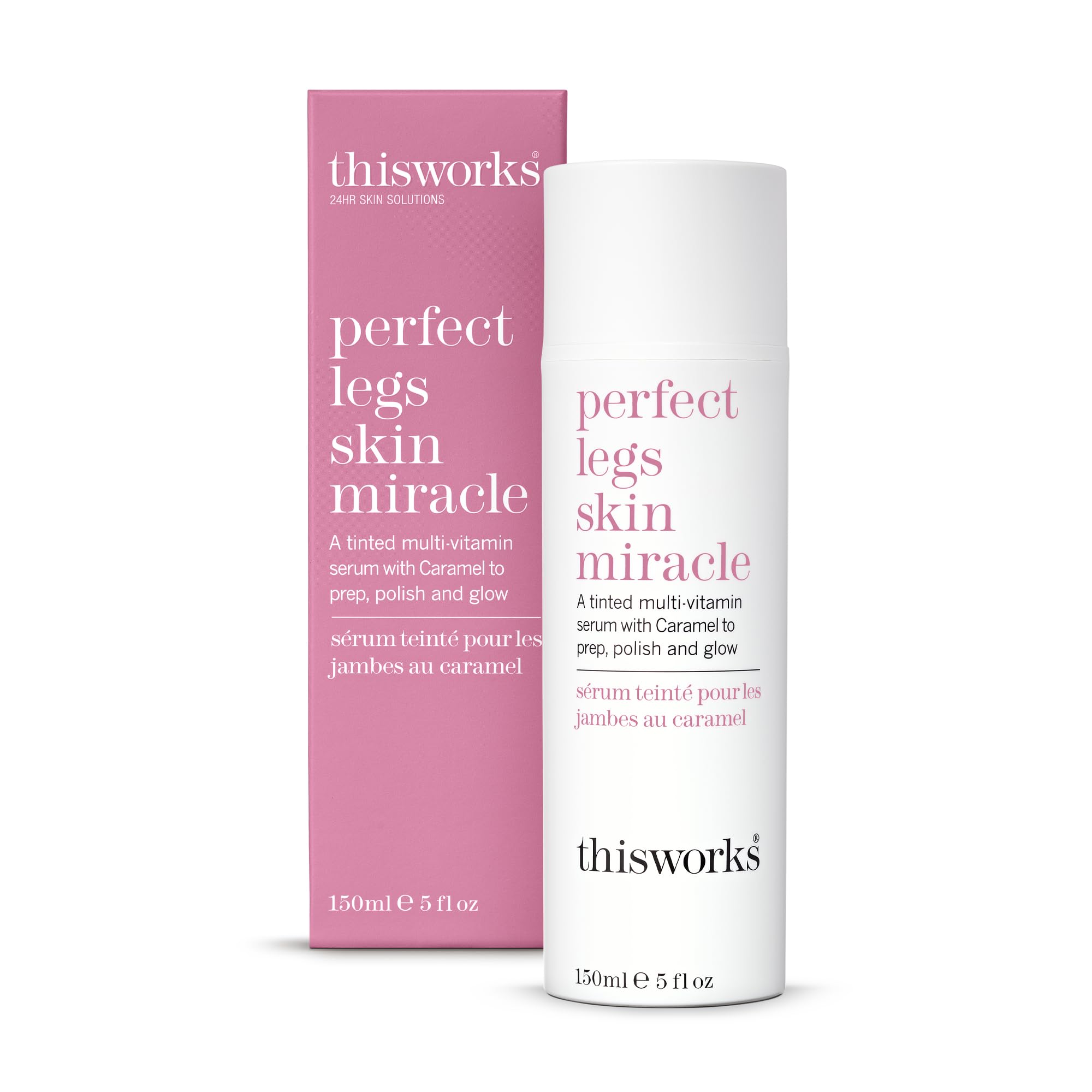 This Works Perfect Legs Skin Miracle - 150ml Tinted Serum with Vitamin C, Caramel & Arnica - Natural Glow for All Skin Tones - Damaged Box