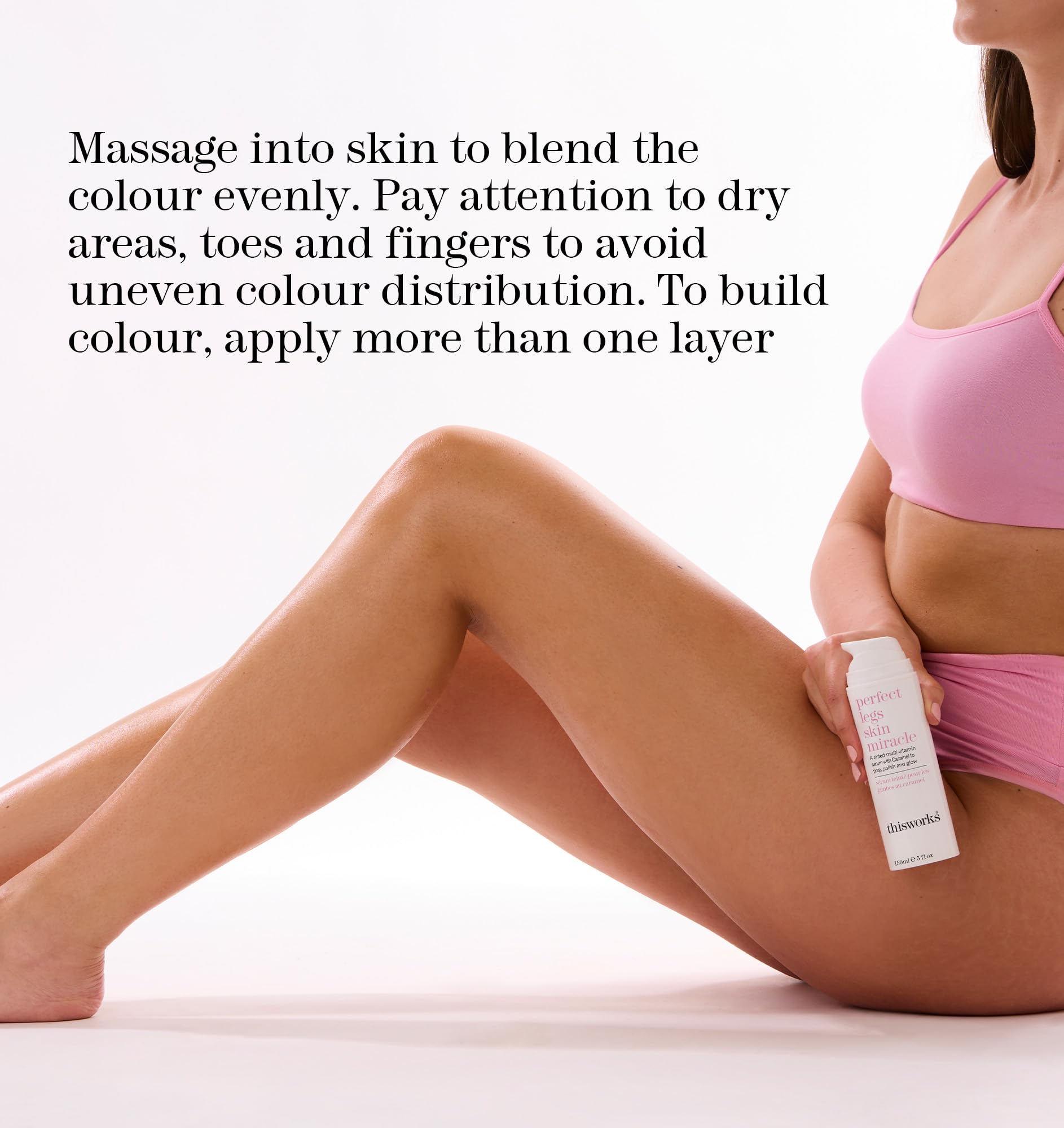This Works Perfect Legs Skin Miracle - 150ml Tinted Serum with Vitamin C, Caramel & Arnica - Natural Glow for All Skin Tones - Damaged Box